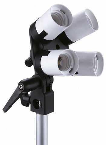 Falcon Eyes Douille LH-4E27LS 4 x E27 avec support inclinable