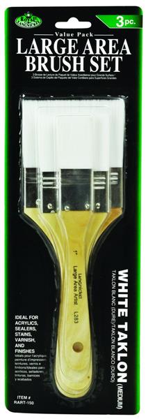 Royal & Langnickel Sets de spalters et pinceaux larges - 3 Pack - White Taklon Flat - Medium