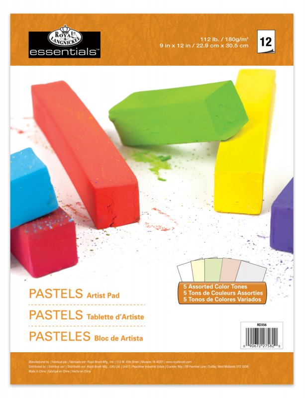 Royal & Langnickel Pastel 5 Colour Artist Pad A4 - 12 feuilles