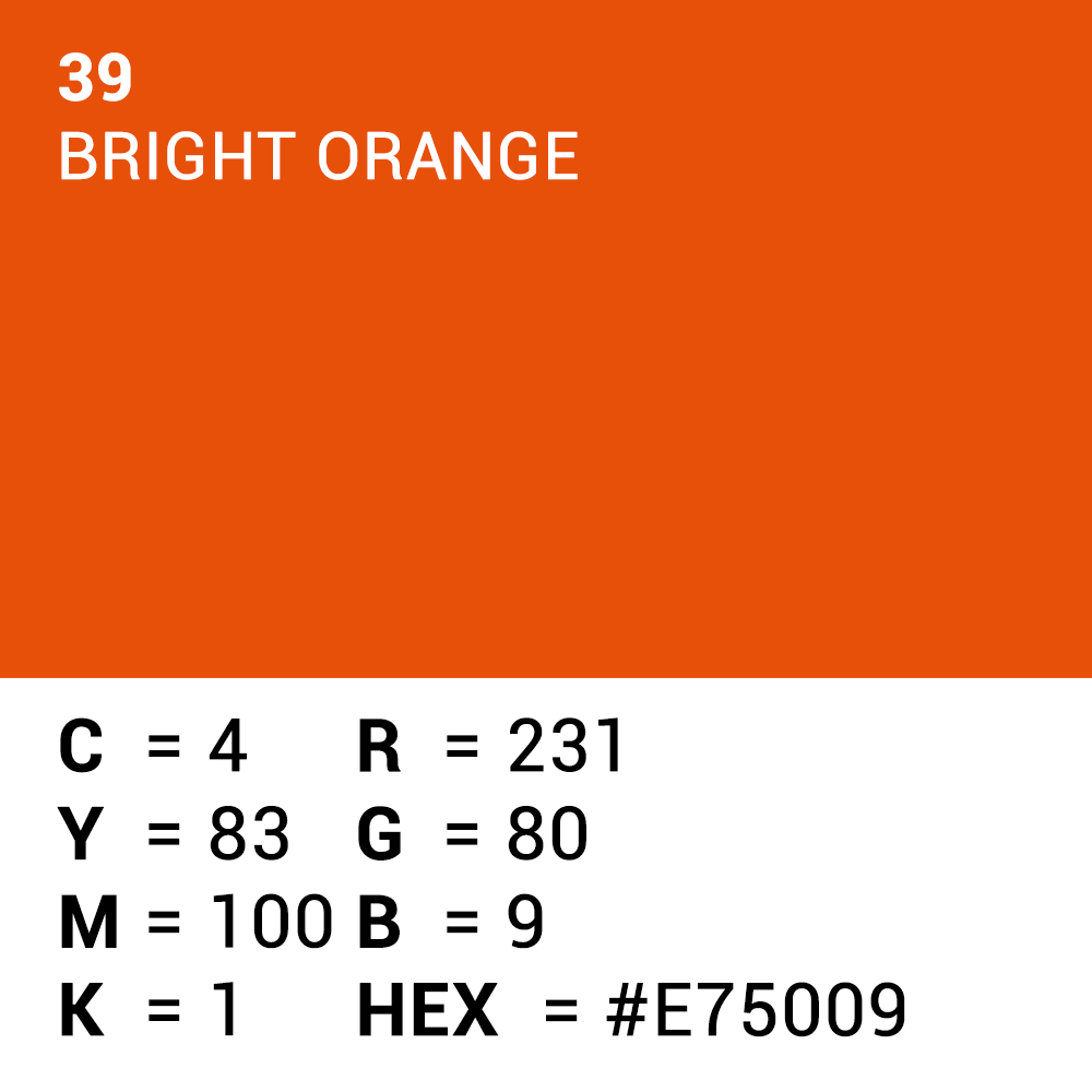 Superior Papier de Fond 39 Bright Orange 1,35 x 11m — 5