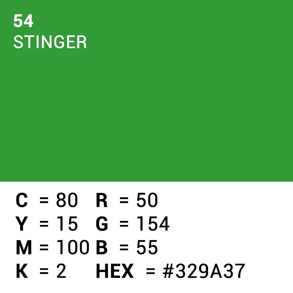 Superior Papier de Fond 54 Stinger Chroma Key 1,35 x 11m — 5