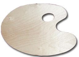 Hobby and Blu Palette en bois Ovaal 38 x 26 cm