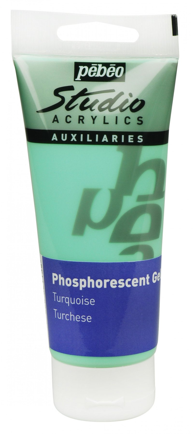 Pebeo Studio Acrylic Phosphorescent Gel 100 ml - Turquoise