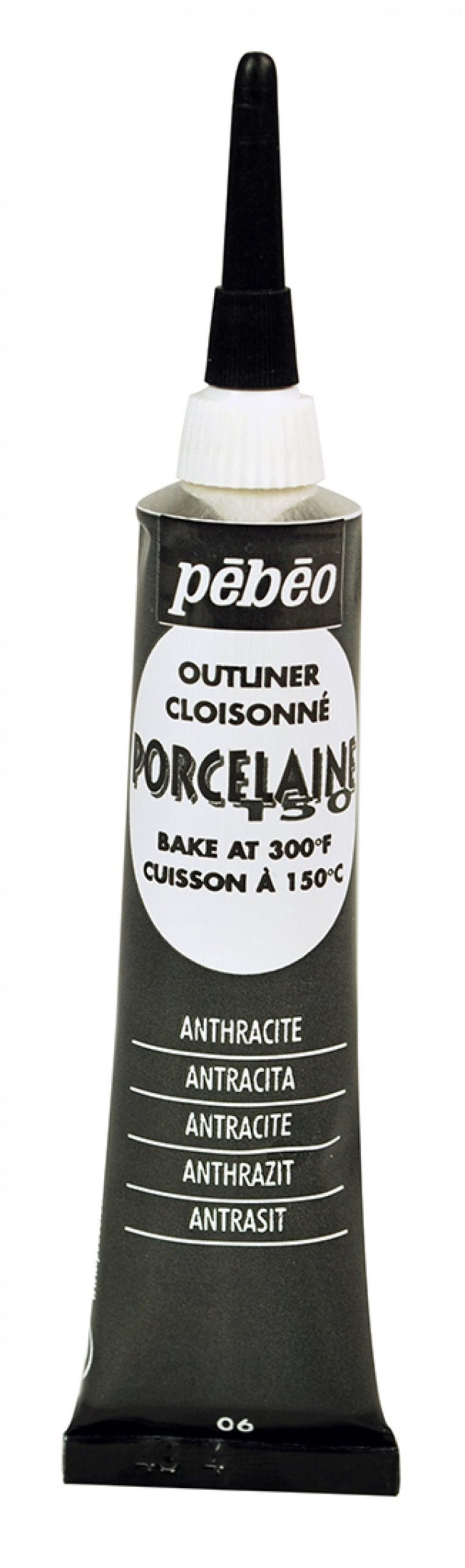 Pebeo Porcelaine 150 Outliner 20 ml - 06 - Anthracite
