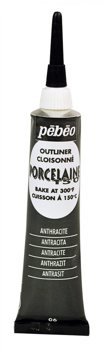 Pebeo Porcelaine 150 Outliner 20 ml - 06 - Anthracite