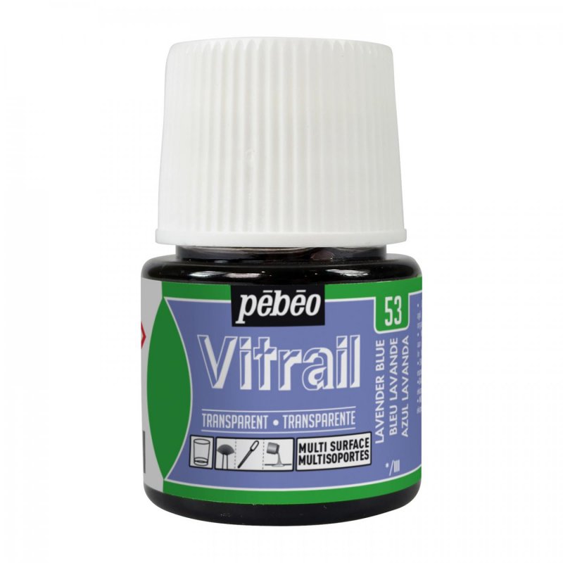 Pebeo Vitrail Transparent Peinture sur verre 45 ml - 53 - Lavendel Bleu