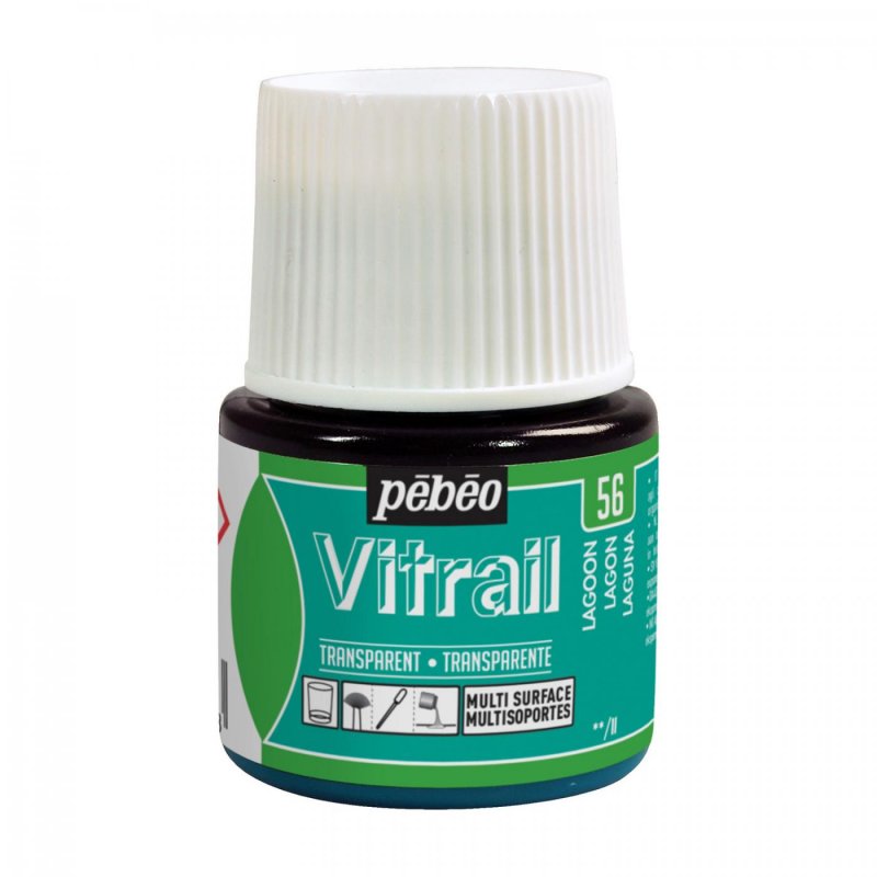 Pebeo Vitrail Transparent Peinture sur verre 45 ml - 56 - Lagune