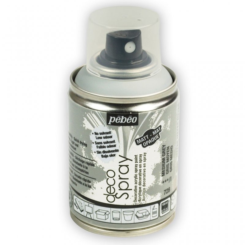 Pebeo Decospray Acryl Decoratieverf 100 ml - Medium Gris