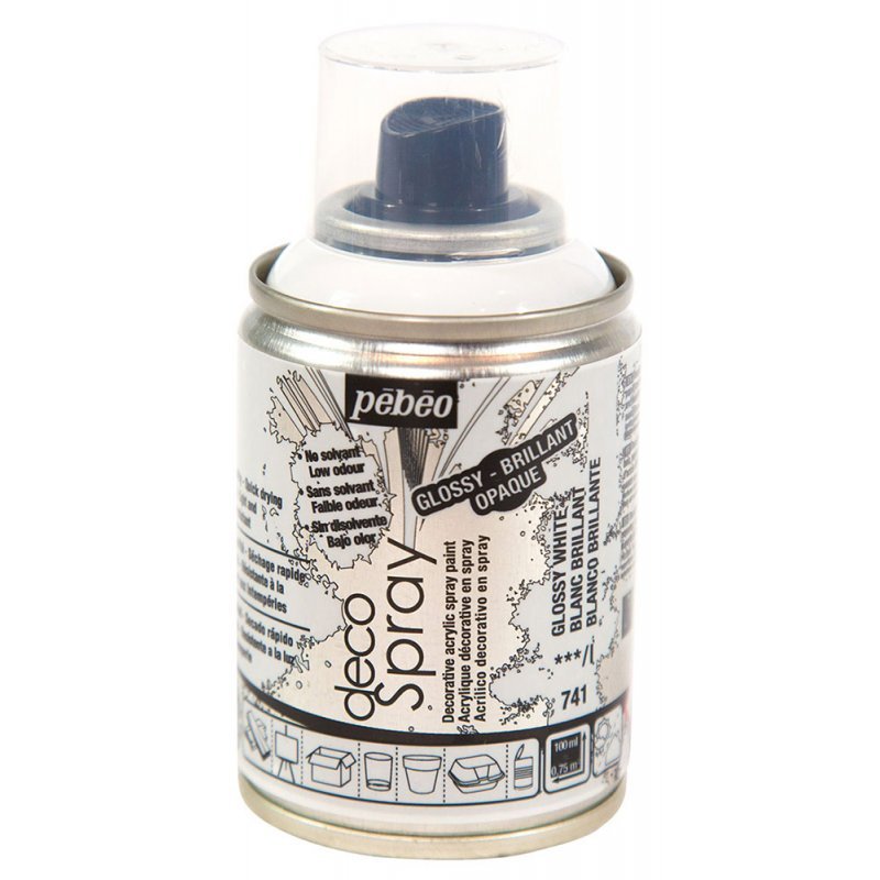 Pebeo Decospray Acryl Decoratieverf 100 ml - Glanzend Blanc