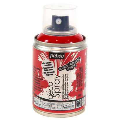 Pebeo Decospray Acryl Decoratieverf 100 ml - Glanzend Rouge
