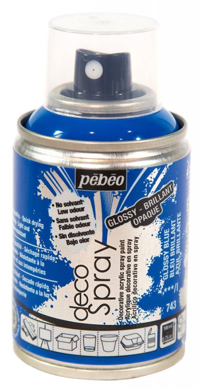 Pebeo Decospray Acryl Decoratieverf 100 ml - Glanzend Bleu