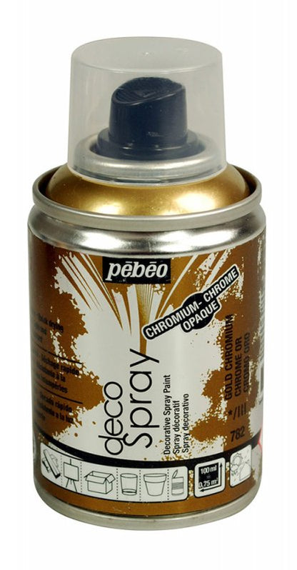 Pebeo Decospray Acryl Decoratieverf 100 ml - Chroom Or