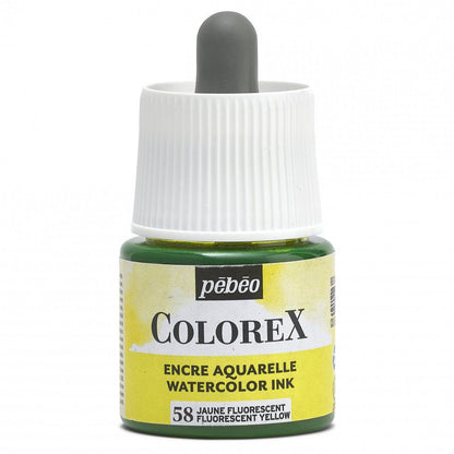 Pebeo Colorex Encre aquarelle 45 ml - 58 - Fluorescent Jaune