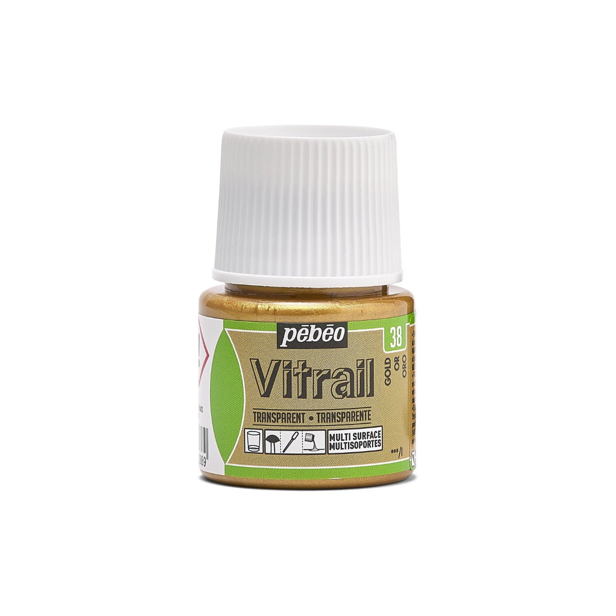 Pebeo Vitrail Transparent Peinture sur verre 45 ml - 38 - Or