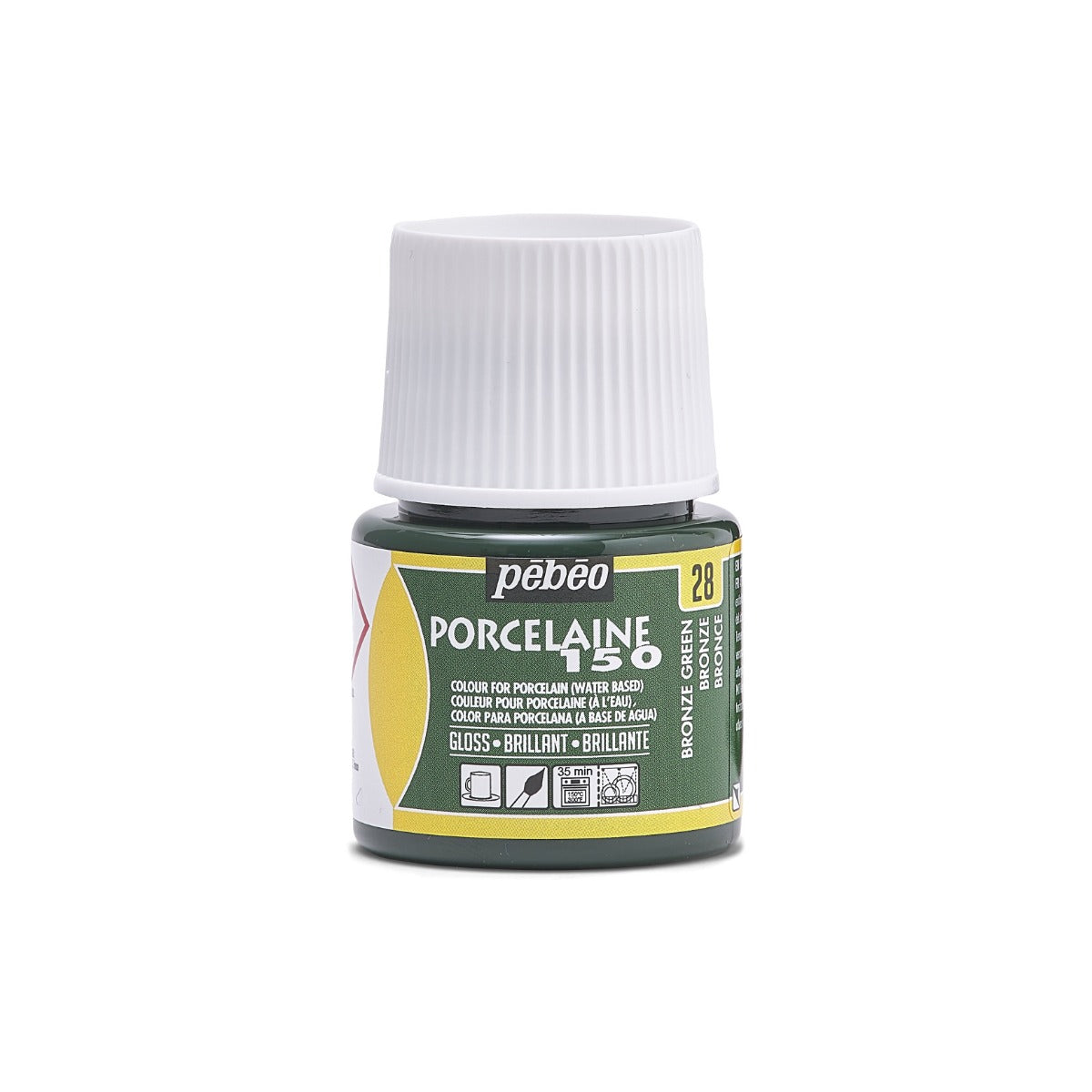 Pebeo Porcelaine 150 Peinture porcelaine 45 ml - 28 - Bronze Vert