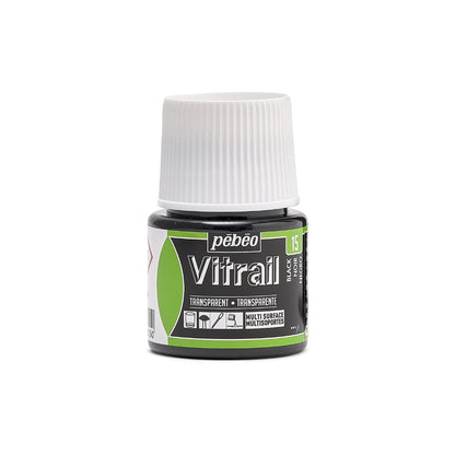 Pebeo Vitrail Transparent Peinture sur verre 45 ml - 15 - Noir
