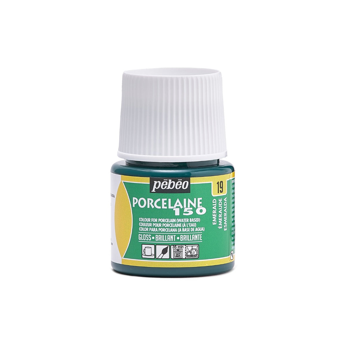 Pebeo Porcelaine 150 Peinture porcelaine 45 ml - 19 - Vert émeraude