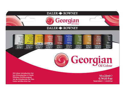Daler-Rowney Georgian Oil Sets - Coffret découverte - 10 x 22 ml