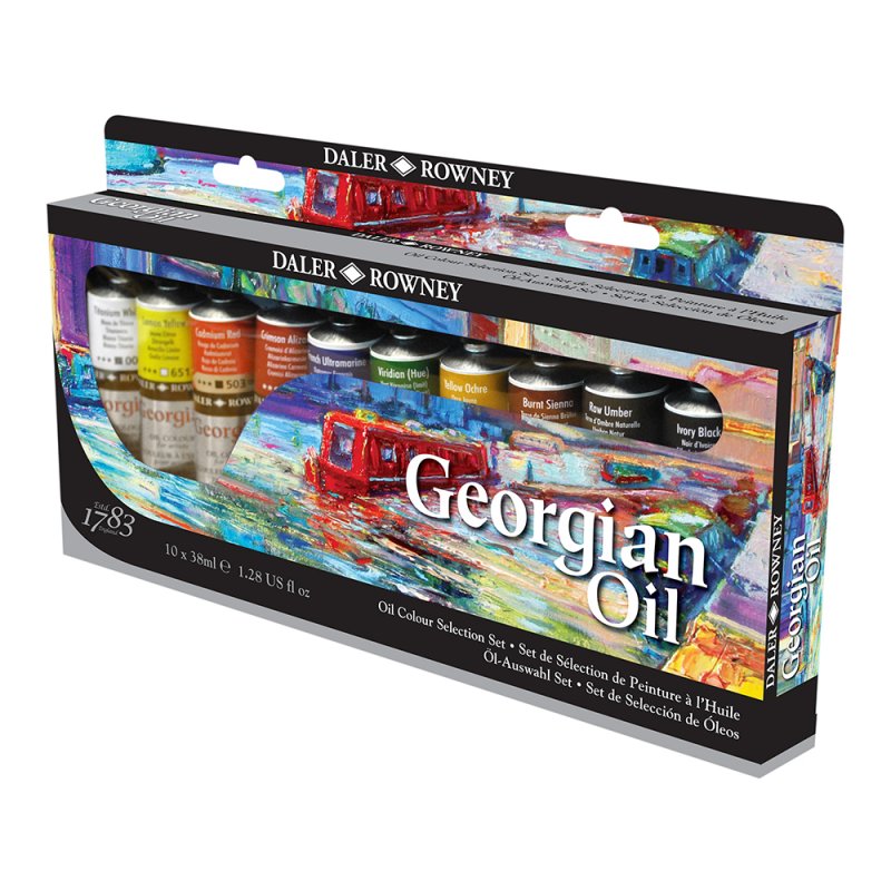 Daler-Rowney Georgian Oil Sets - Coffret sélection - 10 x 38 ml