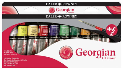 Daler-Rowney Georgian Oil Sets - Coffret studio - 10 x 38 ml