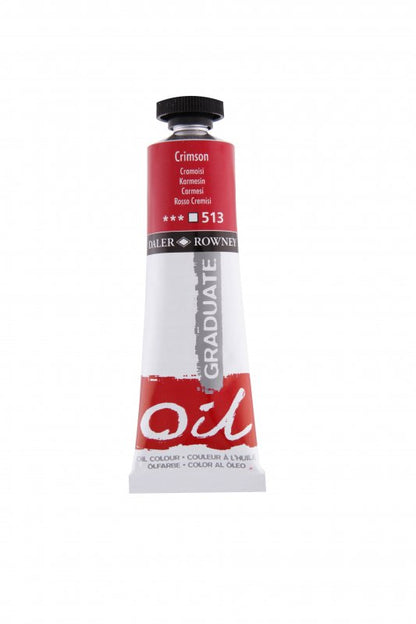 Daler-Rowney Graduate Peinture à l'huile 38 ml - Karmijnrode