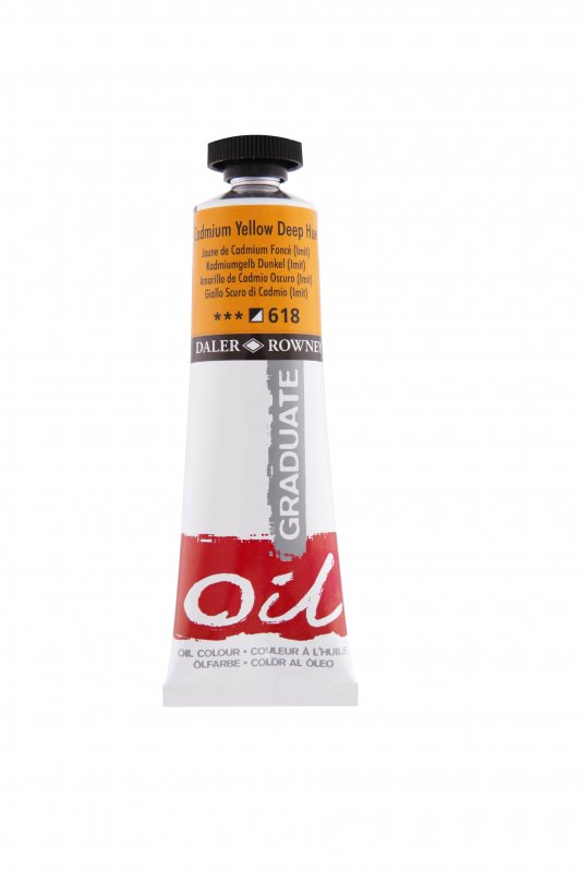Daler-Rowney Graduate Peinture à l'huile 38 ml - 618 - Jaune de cadmium Diep (Tint)