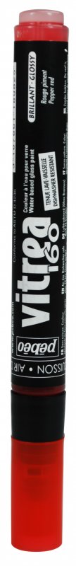 Pebeo Vitrea 160 Transparent Marker Glanzend - Glanzend Rode Peper