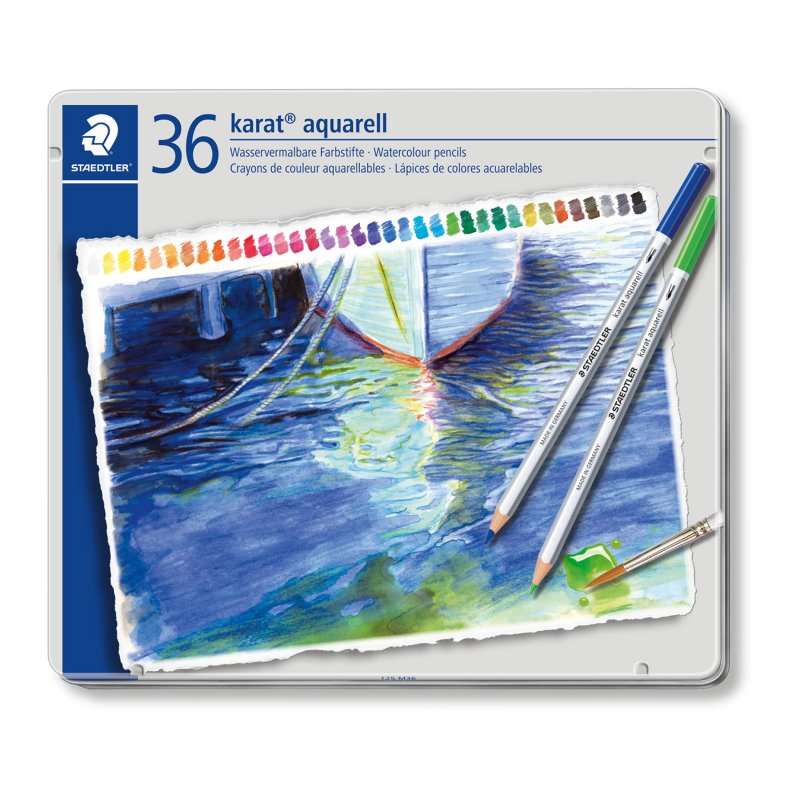 Staedtler Karat Aquarell Aquarelpotloden Metalen Etui