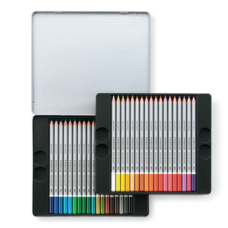 Staedtler Karat Aquarell Crayons aquarellables Étui en métal