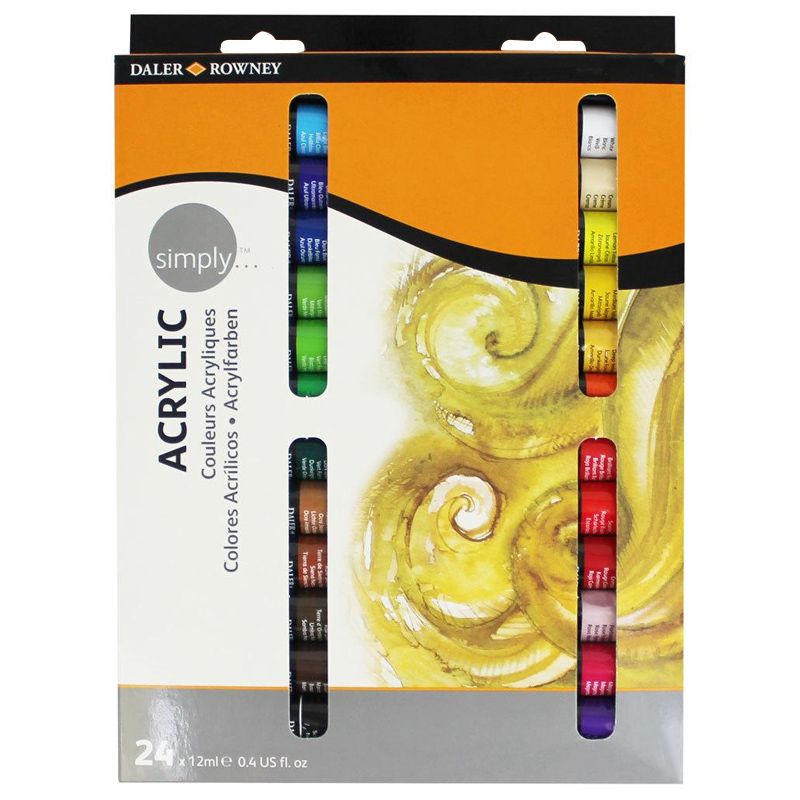 Daler-Rowney Simply Acrylic Sets - 24 x 12 ml