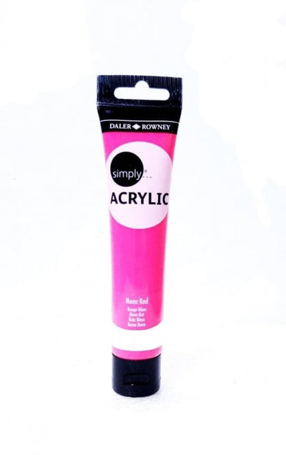 Daler-Rowney Simply Acrylic 75 ml - Neon Red