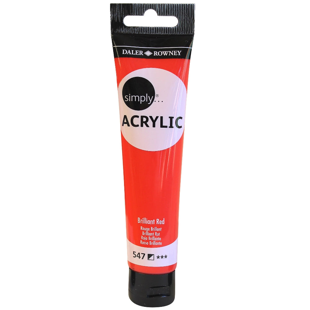 Daler-Rowney Simply Acrylic 75 ml - Brilliant Red