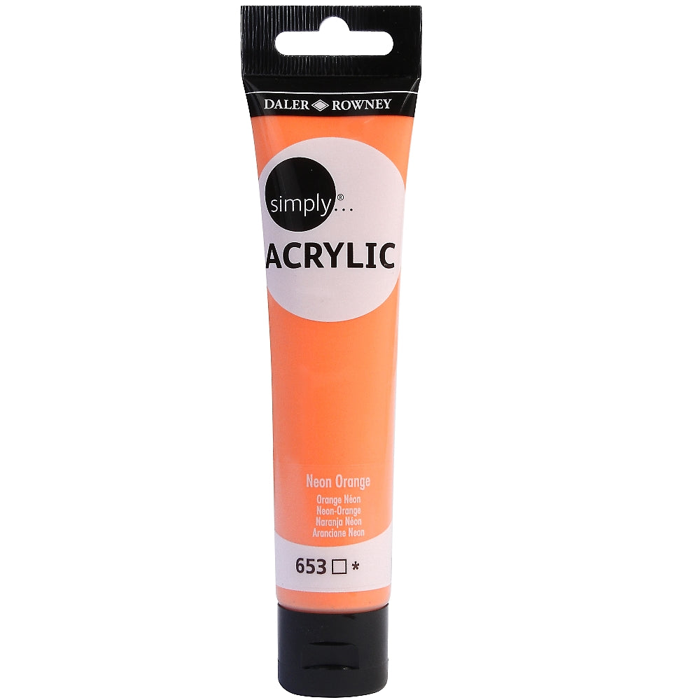 Daler-Rowney Simply Acrylic 75 ml - Neon Orange