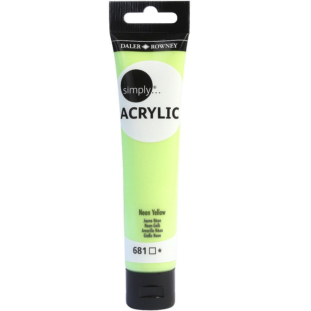 Daler-Rowney Simply Acrylic 75 ml - Neon Yellow