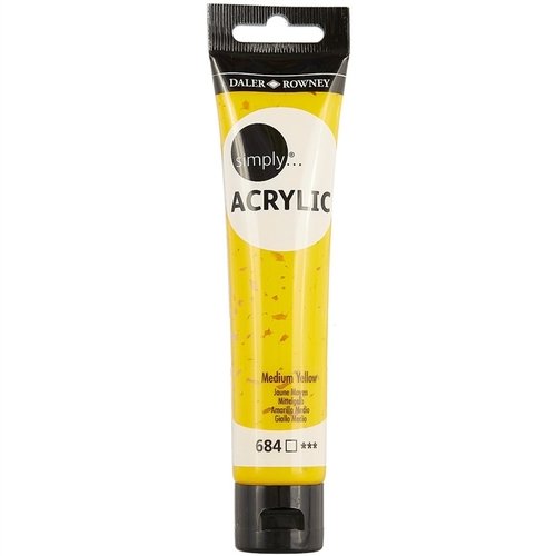 Daler-Rowney Simply Acrylic 75 ml - Medium Yellow