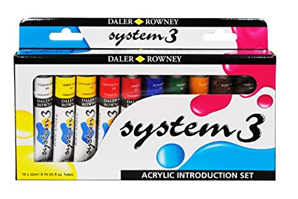 Daler-Rowney System3 Acrylic Sets - 10 x 22 ml