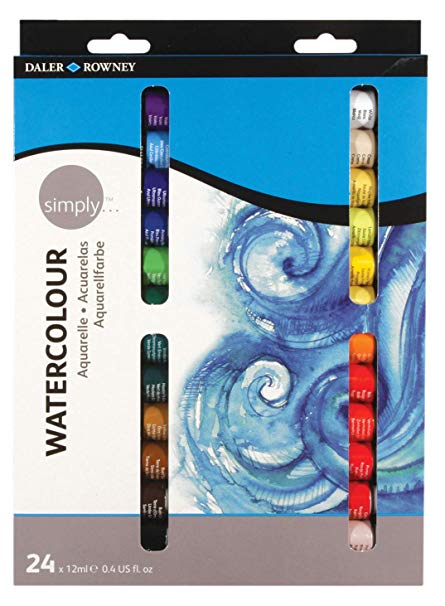 Daler-Rowney Simply Watercolour Sets - 24 x 12 ml
