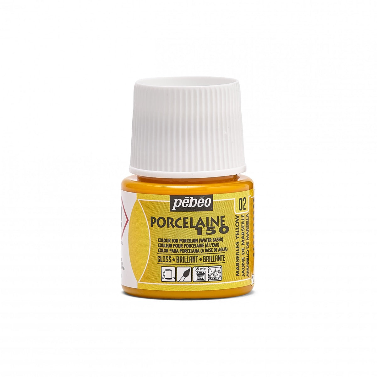 Pebeo Porcelaine 150 Peinture porcelaine 45 ml - 02 - Jaune de Marseille