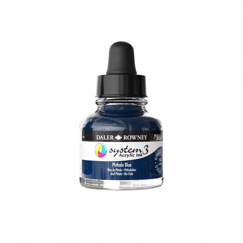 Daler-Rowney System3 Acrylic Ink 29.5 ml - Phthalo Blue