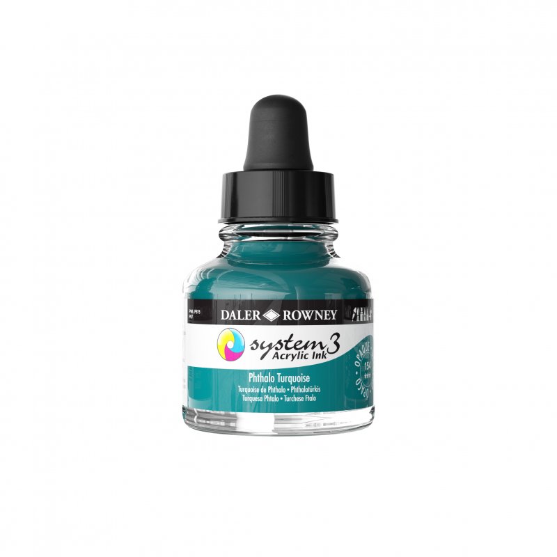 Daler-Rowney System3 Acrylic Ink 29.5 ml - Phthalo Turquoise