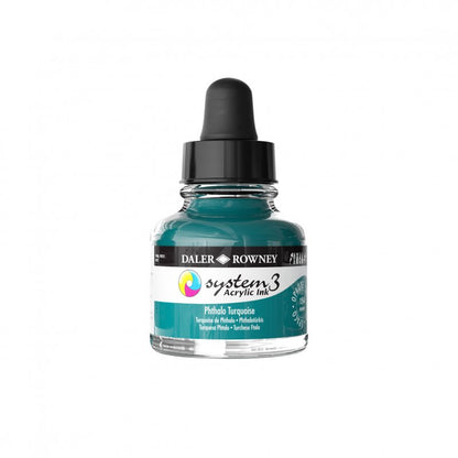 Daler-Rowney System3 Acrylic Ink 29.5 ml - Phthalo Turquoise