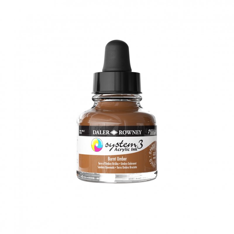 Daler-Rowney System3 Acrylic Ink 29.5 ml - Burnt Umber
