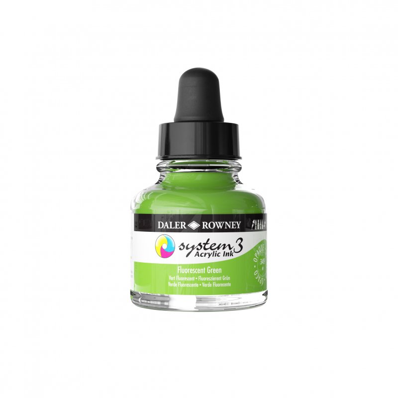 Daler-Rowney System3 Acrylic Ink 29.5 ml - Fluorescent Green