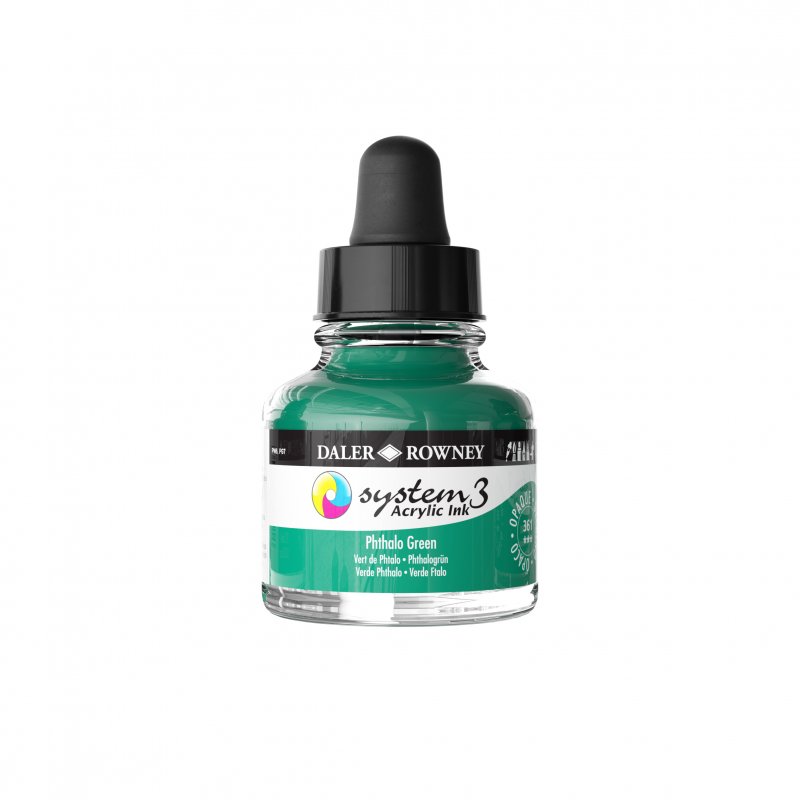 Daler-Rowney System3 Acrylic Ink 29.5 ml - Phthalo Green