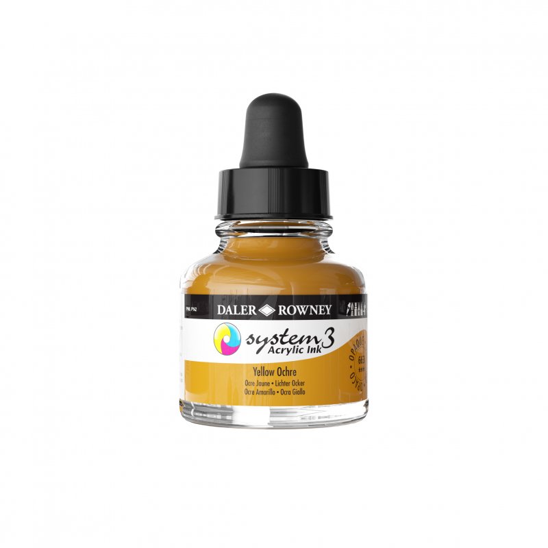 Daler-Rowney System3 Acrylic Ink 29.5 ml - Yellow Ochre