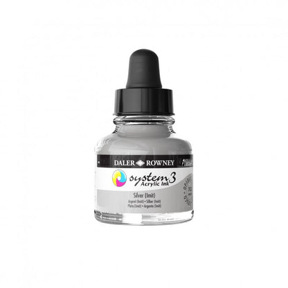 Daler-Rowney System3 Acrylic Ink 29.5 ml - Imit Silver