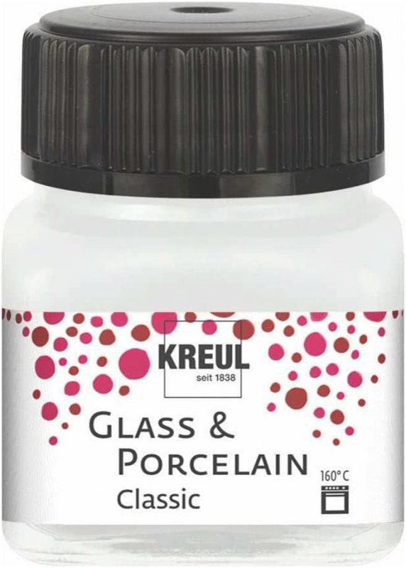 Kreul Peinture verre et porcelaine Classic 20 ml - Opaque Creme Blanc