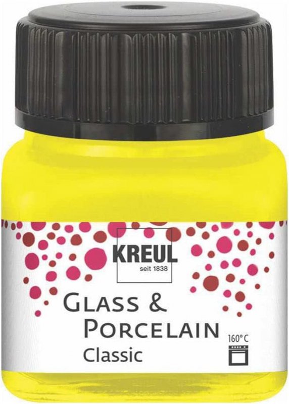 Kreul Peinture verre et porcelaine Classic 20 ml - Opaque Kanariegeel
