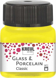 Kreul Peinture verre et porcelaine Classic 20 ml - Opaque Kanariegeel