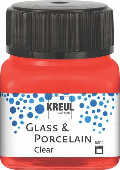 Kreul Glass & Porcelain Clear 20 ml - Kersenrood